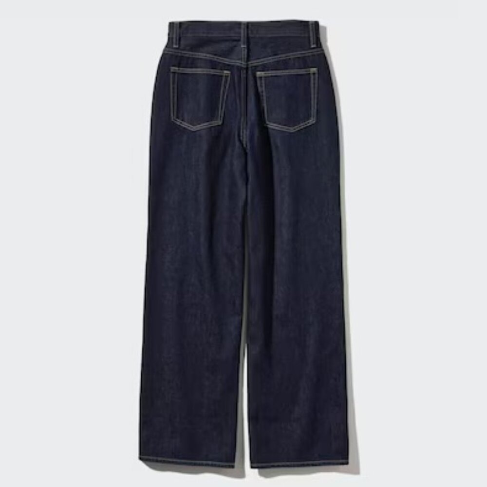 NWT Uniqlo Women Wide Straight Jeans - Picture 2 of 10